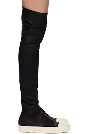 Black Hollywood High-Sock Sneaks Tall Boots