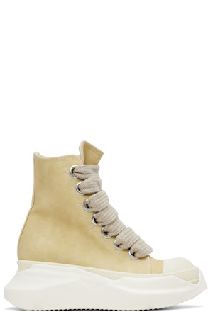 Beige Hollywood Jumbo Laces Abstract Sneak Sneakers