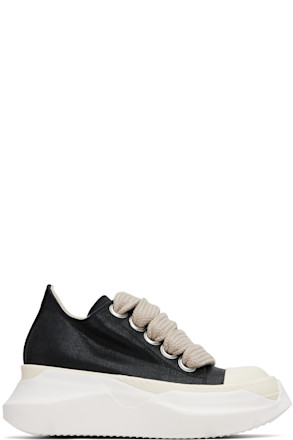 Black Hollywood Jumbo Laces Abstract Low Sneak Sneakers