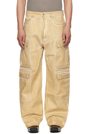 Beige Hollywood Double Cargo Jeans