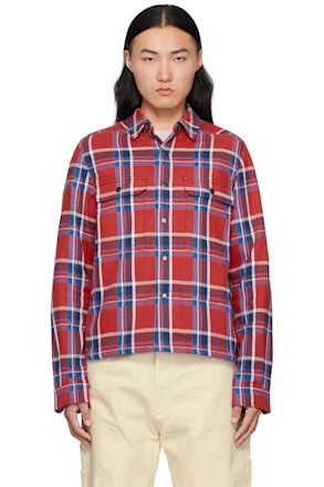 Red & Navy Hollywood Cropped Overshirt
