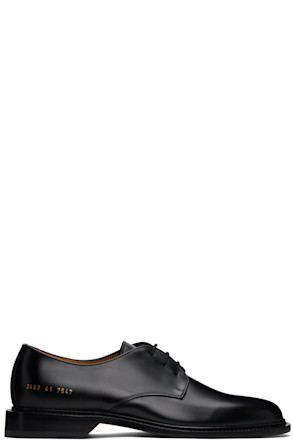 Black Polished Leather Derbys