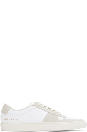 White & Beige BBall Duo Sneakers