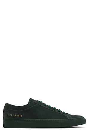 Green Achilles Tonal Suede Sneakers