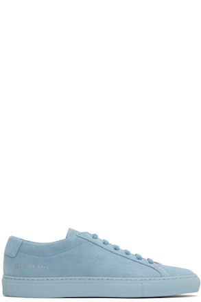Blue Achilles Tonal Suede Sneakers