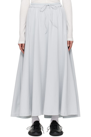 Gray 3-Stripes Track Maxi Skirt