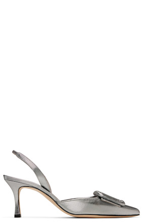 Silver Maysli Heels