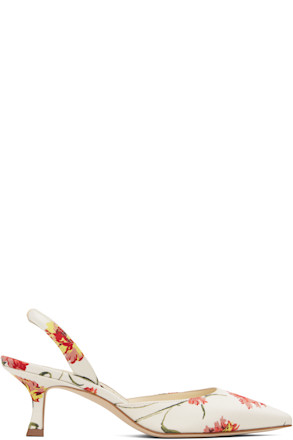 White & Pink Carolyne Heels