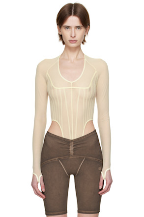 Yellow Haze Mesh Bodysuit