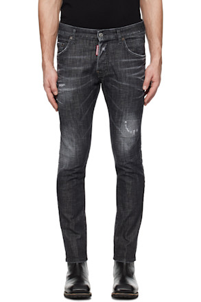 Black Easy Wash Skater Jeans