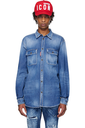 Blue Dan Worker Pocket Denim Shirt