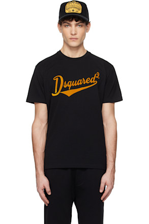 Black Cool Fit Velvet Logo T-shirt
