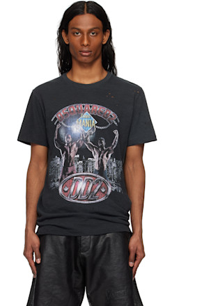 Black Supervintage Dyed Cigarette Fit T-shirt