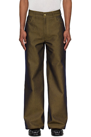 Navy & Yellow Two Tone Jeans