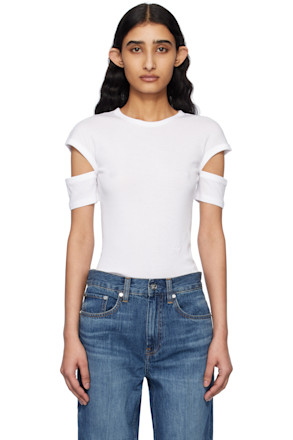 White Slim Logo T-shirt
