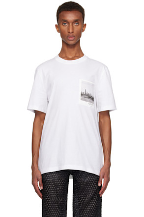 White Skyline Postcard T-shirt