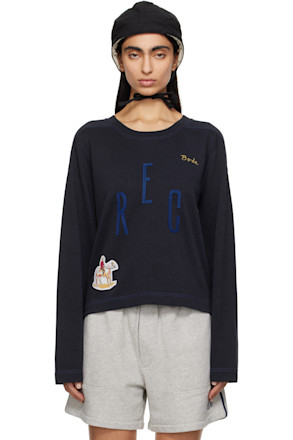 Navy 'Rec' Pullover Sweatshirt