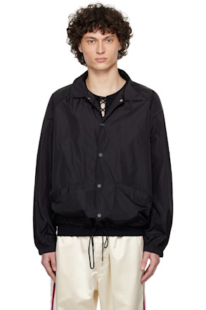 Black Nylon Track Jacket