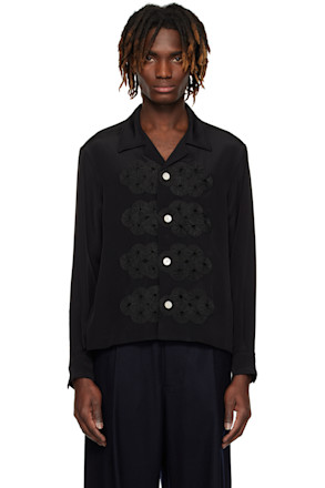 Black Ribbon Garland Shirt