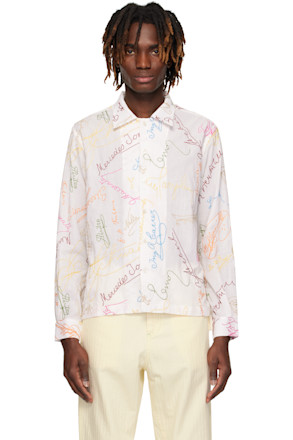 White Signature Scrawl Shirt