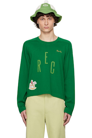 Green 'Rec' Pullover Sweater