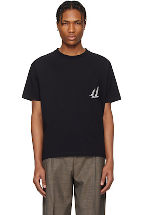 Black 'Recreation' Sails Pocket T-shirt