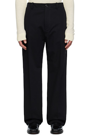 Moncler x FRGMT Hiroshi Fujiwara Black Cotton Gabardine Trousers