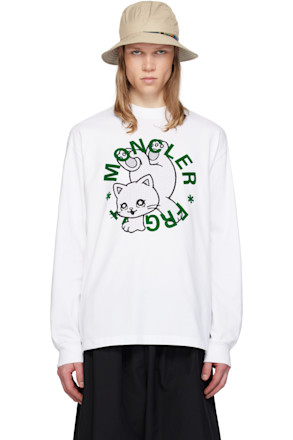 Moncler x FRGMT Hiroshi Fujiwara White Cartoon Logo T-shirt