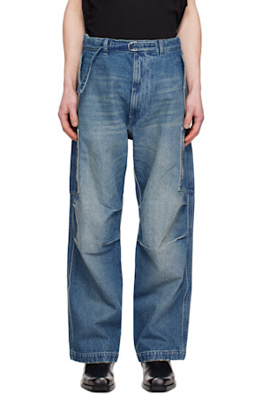 Blue Washed Denim Berlin Baggy Jeans