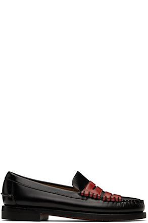 Black & Red Sebago Edition Double Penny Dan Loafers