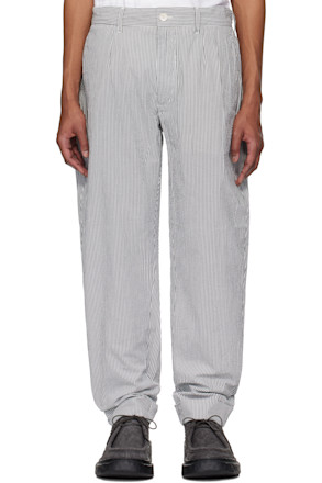 Navy & White Andover Trousers