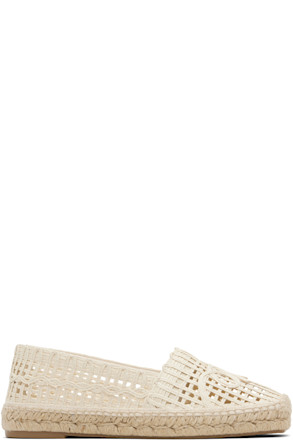 Off-White Raffia-Effect Espadrilles