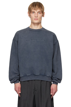 Gray Embossed Logo Sweatshirt