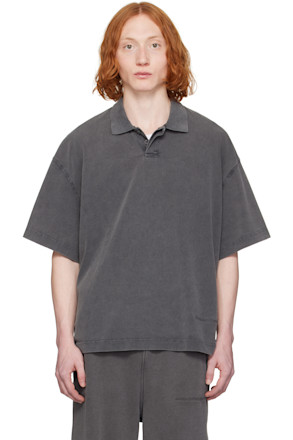 Gray Short-Sleeve Polo
