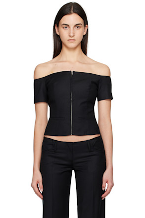 Black Vesta Top