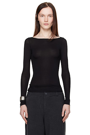 Black Boatneck T-shirt