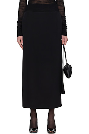 Black Alvida Midi Skirt