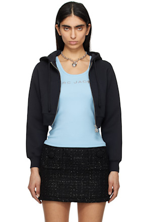Black Charm Cropped Hoodie