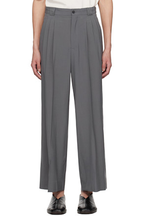 Gray 3Pleated Trousers