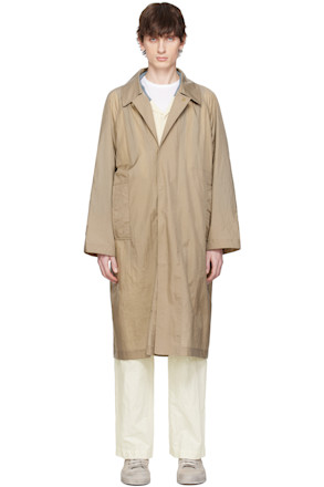 Khaki Light Weight Nylon Water Proof Packable Coat