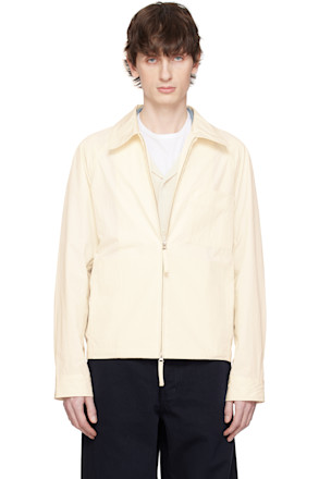 Off-White Water Repellent Cotton Zip Up Jacket