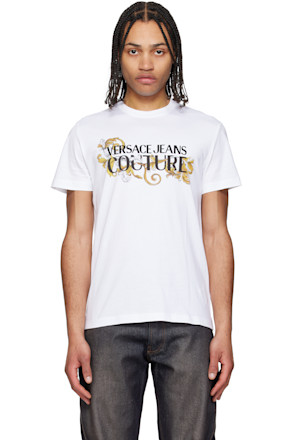 White Logo Baroque T-shirt