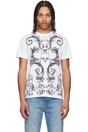 White Outline Barocco T-shirt