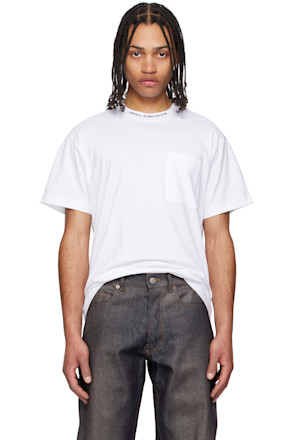 White Logo Collar T-shirt