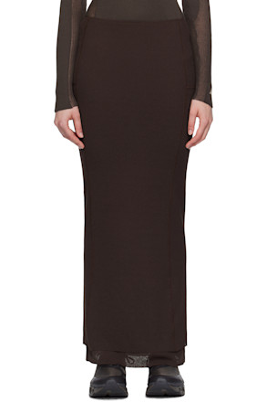 Brown Long Sport Skirt