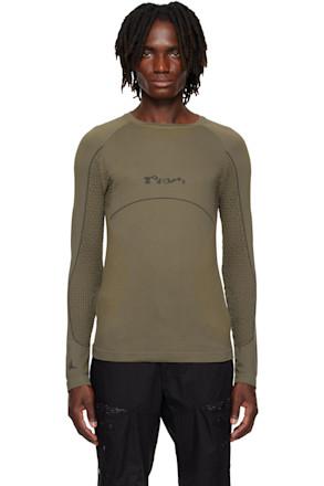 Khaki Seamless Long Sleeve T-shirt