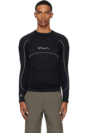 Black Seamless Long Sleeve T-shirt