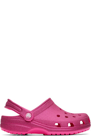 Pink Classic Glitter Clogs