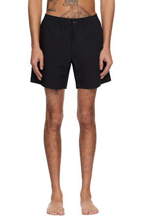 Black 6-Inch Polo Prepster Swim Shorts