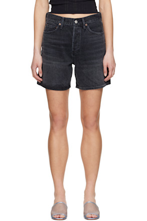Black Dame Denim Shorts